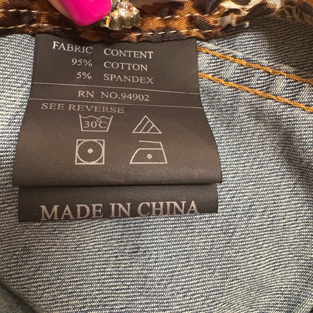 Cache Blue Denim Jacket with Jewels 6‎ - Picture 10 of 12